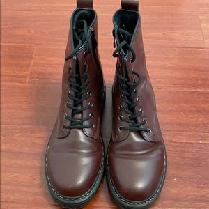 Burgundy Combat boots